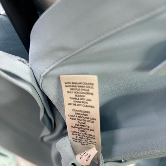 WHBM Light Powder Blue Women's Sheer Long Sleeve Blouse Size XS - Picture 6 of 6